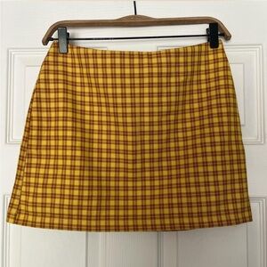 Urban Outfitters. Gretchen Plaid Pelmet Skirt in Yellow. Small. Originally $59.
